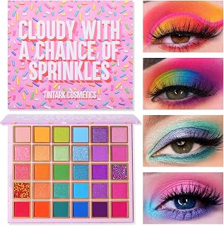 30 Colors Makeup Eyeshadow Palette for Beauty & Matte Metallic Shimmer Pearl Glitter Eye Shadow Pallet & Rainbow Colorful Eye Makeup for Girls & Highly Pigment Eyeshadow Cosmetics