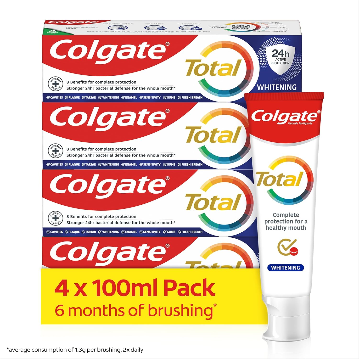 Colgate Total Whitening Toothpaste 100ml x4