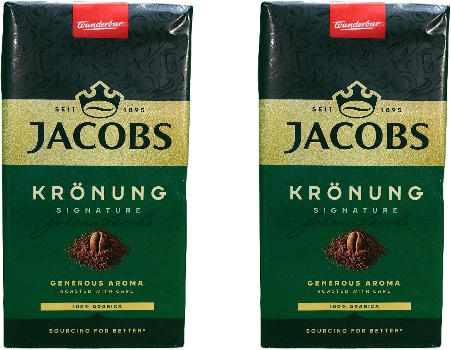 Jacobs Kronung Ground Coffee, Pack of 2- 17.6ounces by Jacob's