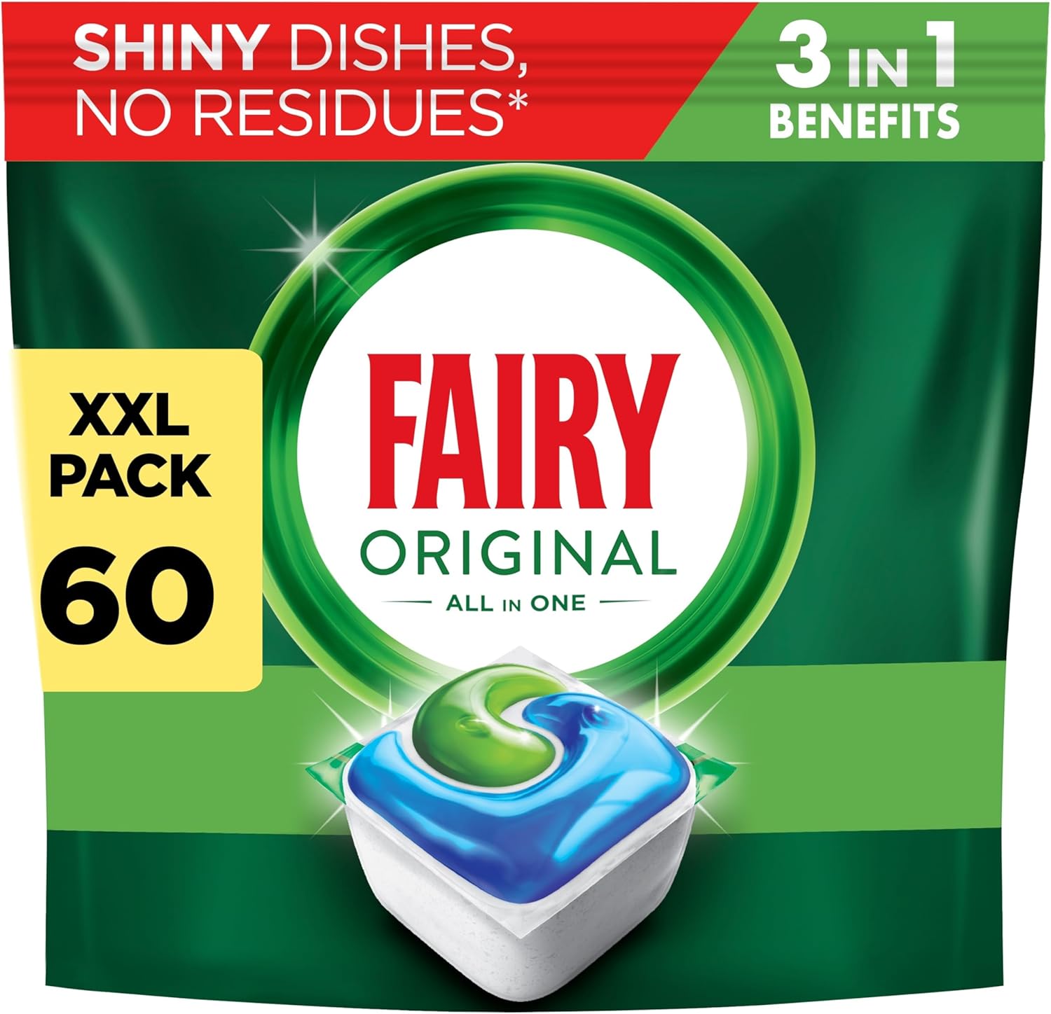 Fairy Original All in One Auto Dishwashing Tablet 60CT