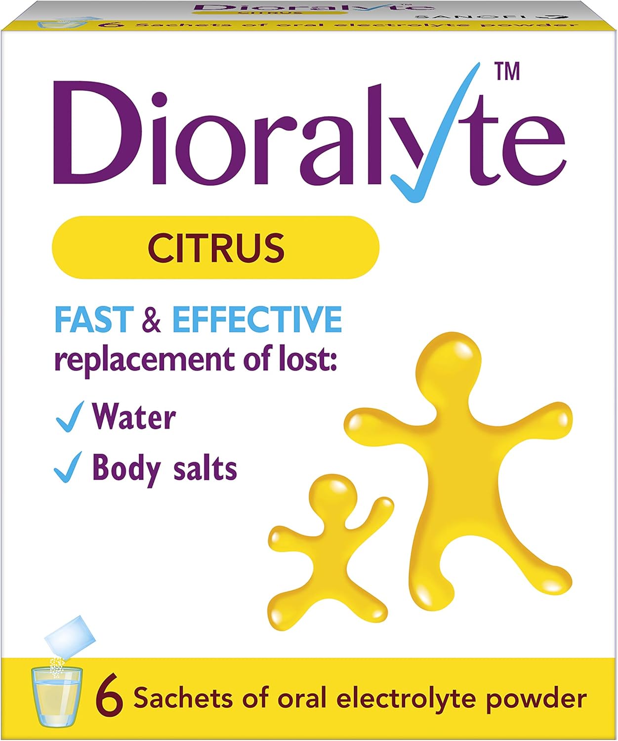 Supplement Replacement of Lost Body Water & Salts Sachets - Citrus Flavour - 6 Sachets