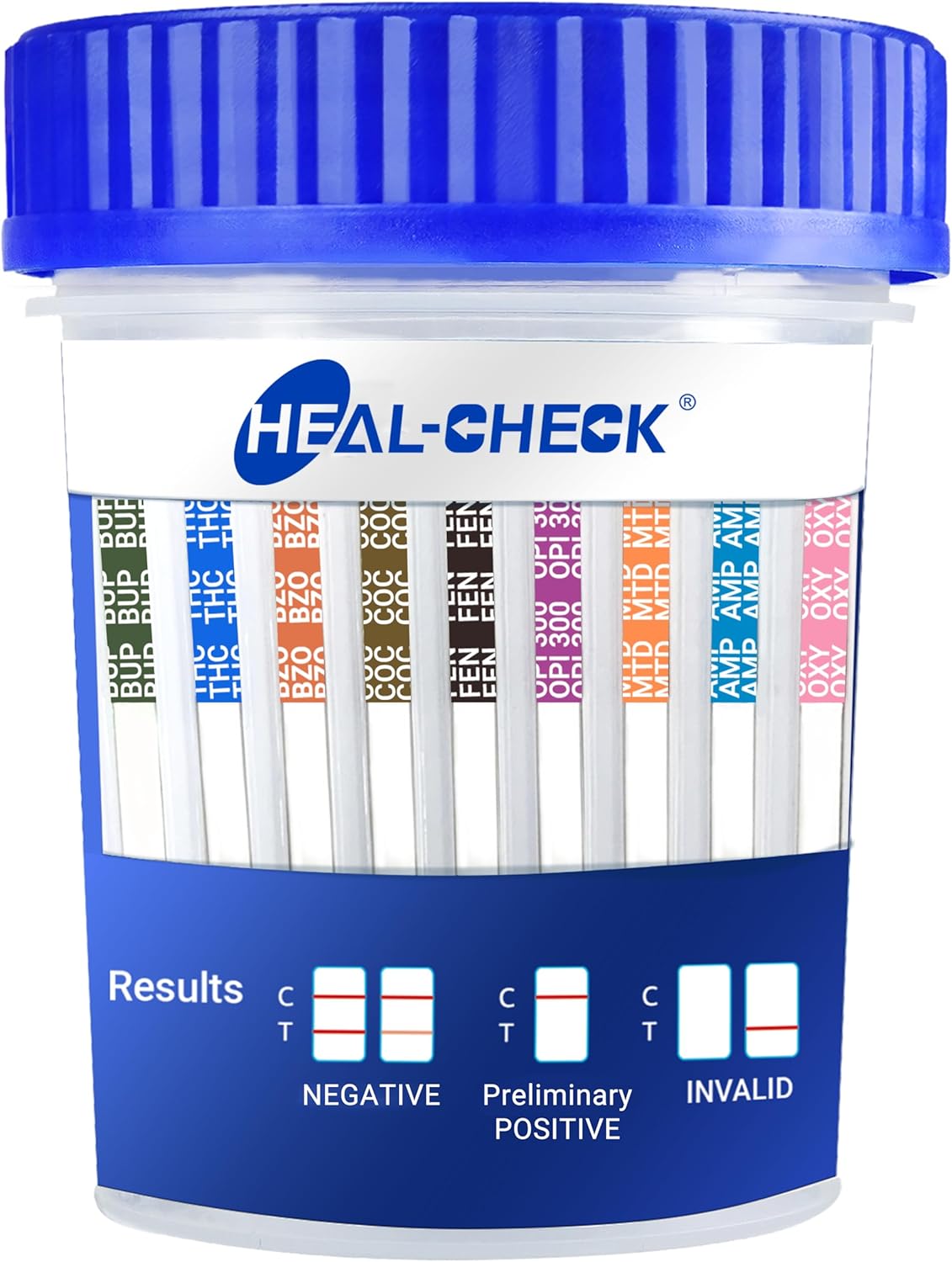 1 Pack 16 Panel Multi Drug Urine Test Kit - Accurate Home Multi-Drug Urine Test Cup for Fen,AMP, BUP, BAR, BZO, COC, MET, MDMA, OPI, MTD, OXY, PCP, PPX, TCA, THC, TML