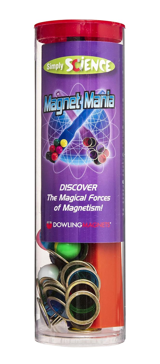 Dowling Magnets Simply Science Magnet Mania Kit. Magnet Set with Magnet Wands, Magnetic Marbles, Magnetic Chips, and STEM Activities. Magnet Science Kit. Magnet Toy.