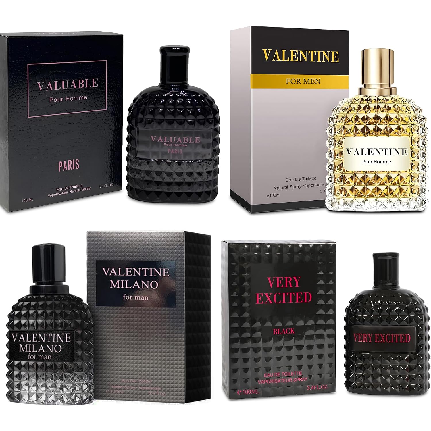 Men's Cologne Set Valentine Milano,Valentine,Very Excited&Valuable Paris