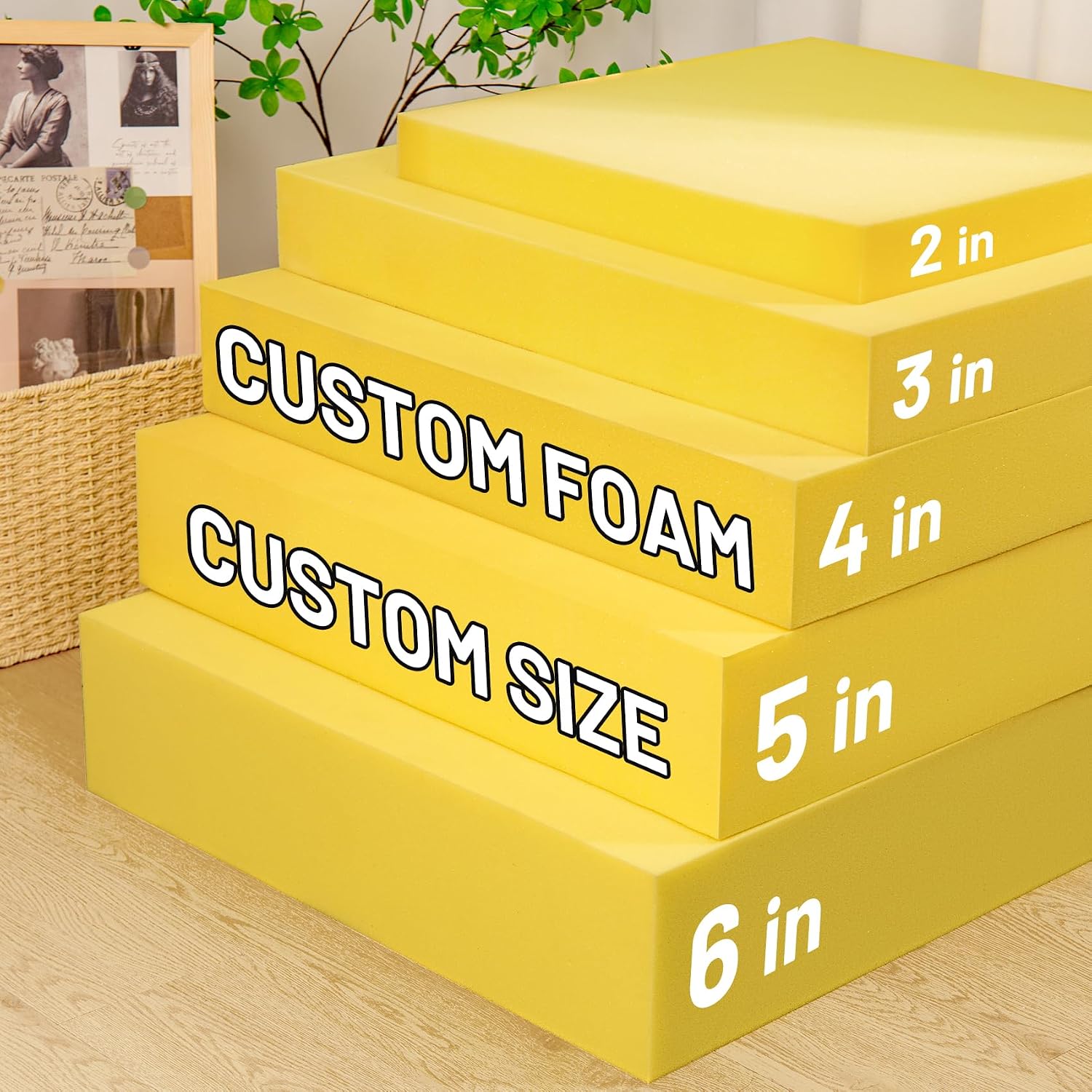Lokex Upholstery Foam, High Density Foam Pad, Foam Cut to Size | Memory Foam, Custom Sofa Foam Cushion Replacement, Foam for Seating, DIY and Furniture Restoration & Decoration