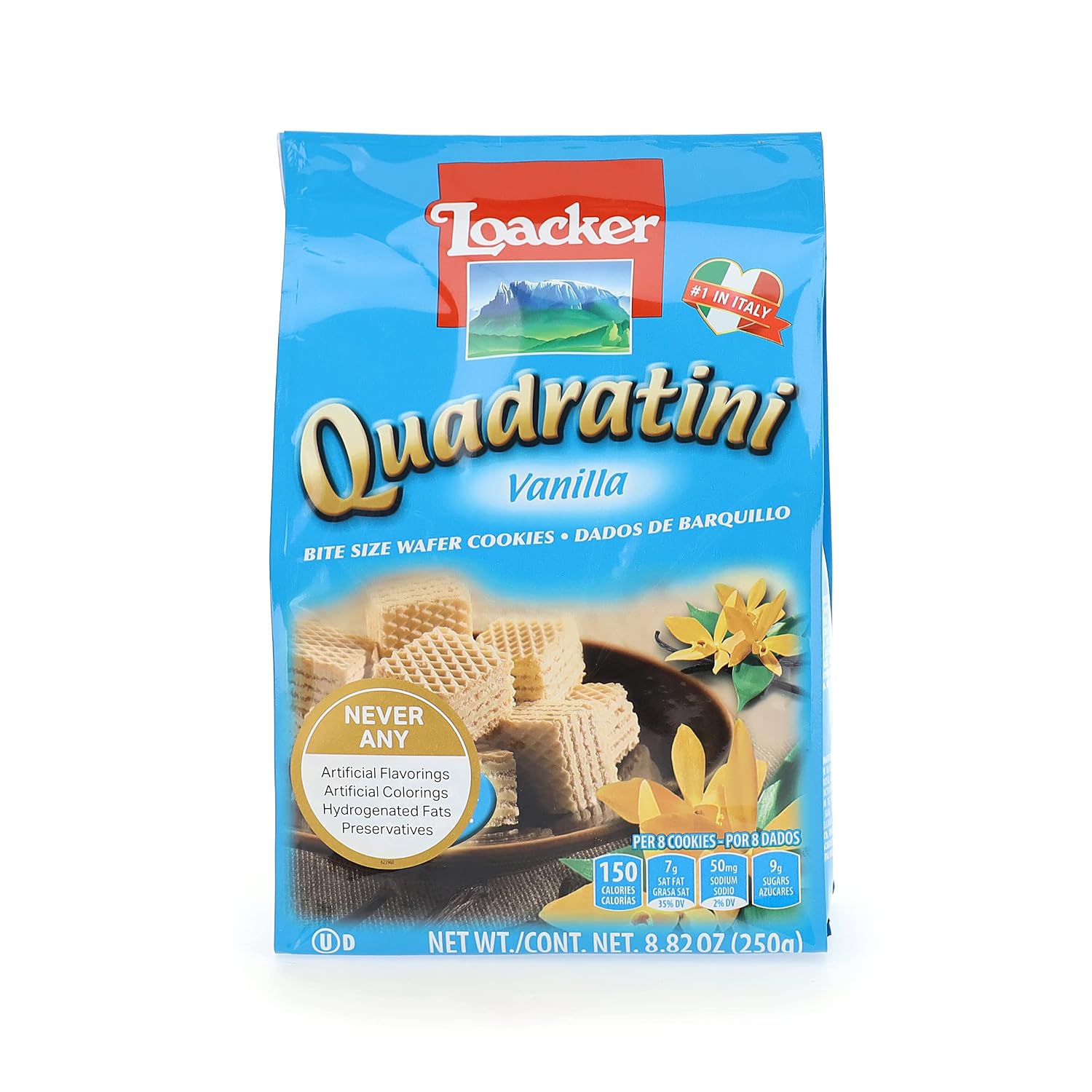 Loacker Wafer Qudrtni Vnla 250G 8.82 OZ