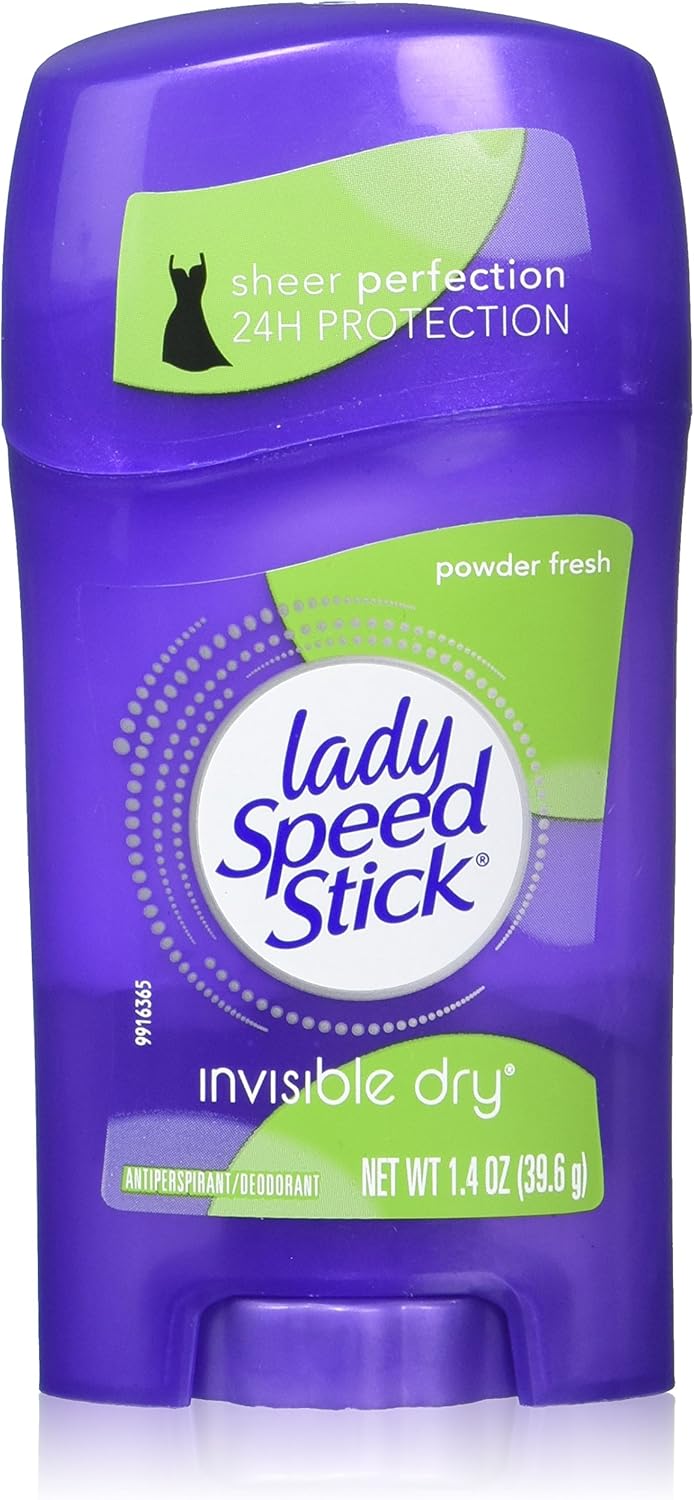 Lady Speed Stick Deodorant 1.4oz Powder Fresh Invisible Dry (6 Pack)