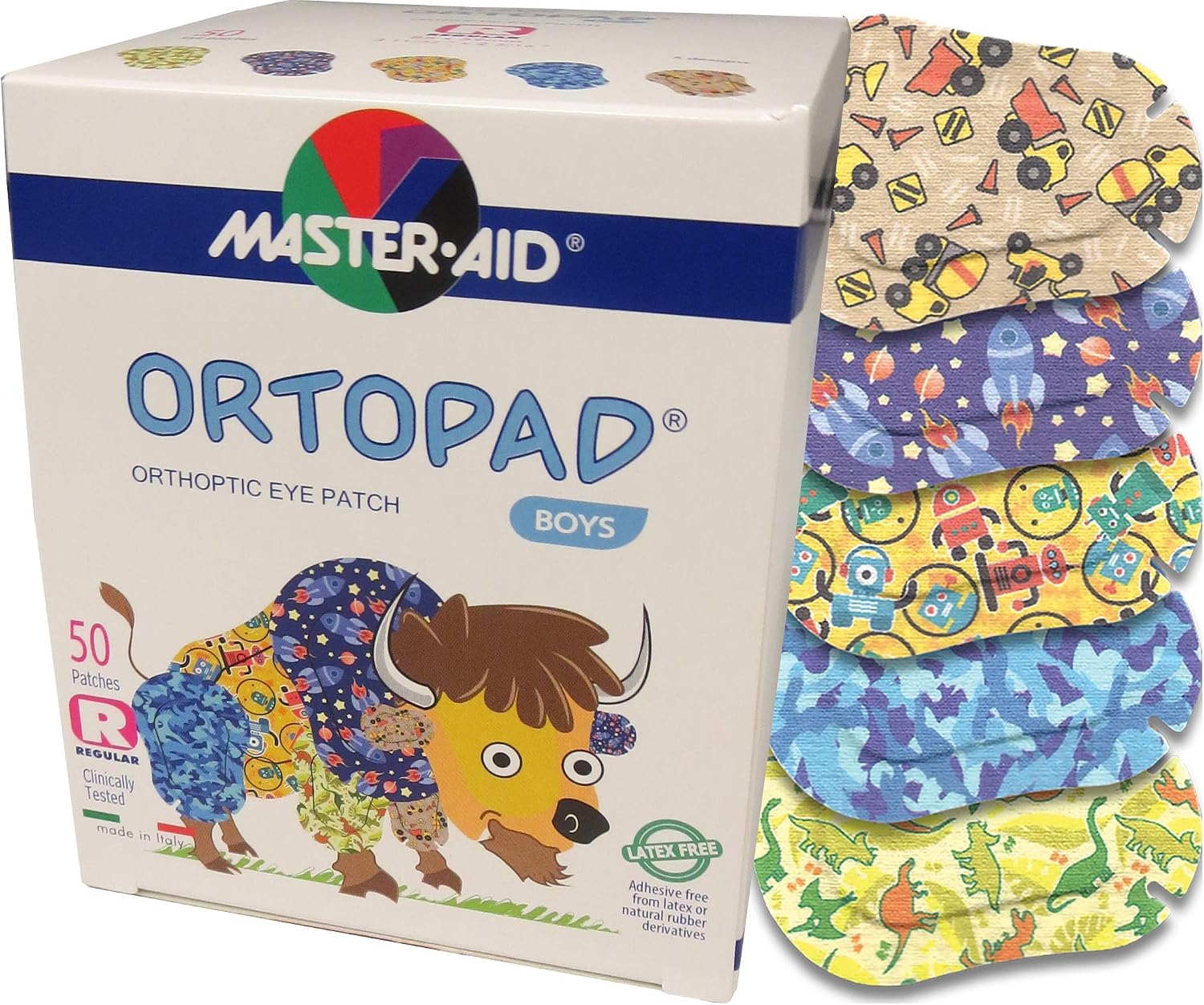 Ortopad Boys Eye Patches, 1 Pack of 50 Patches (Regular)