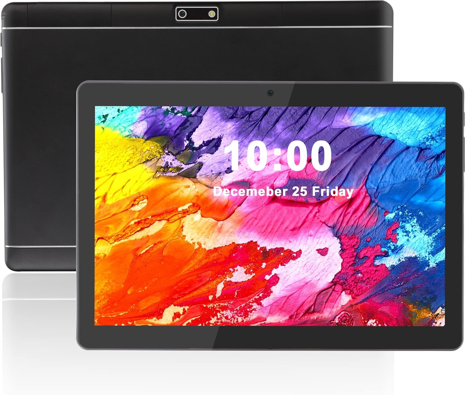 Veidoo Android Tablet, 2+32GB, Supports SD Card Expansion, with WiFi, Bluetooth, Dual Cameras, 10'' 1280x800 IPS High-definition Touch Screen, Supports Work and Entertainment Multifunctional Tablet