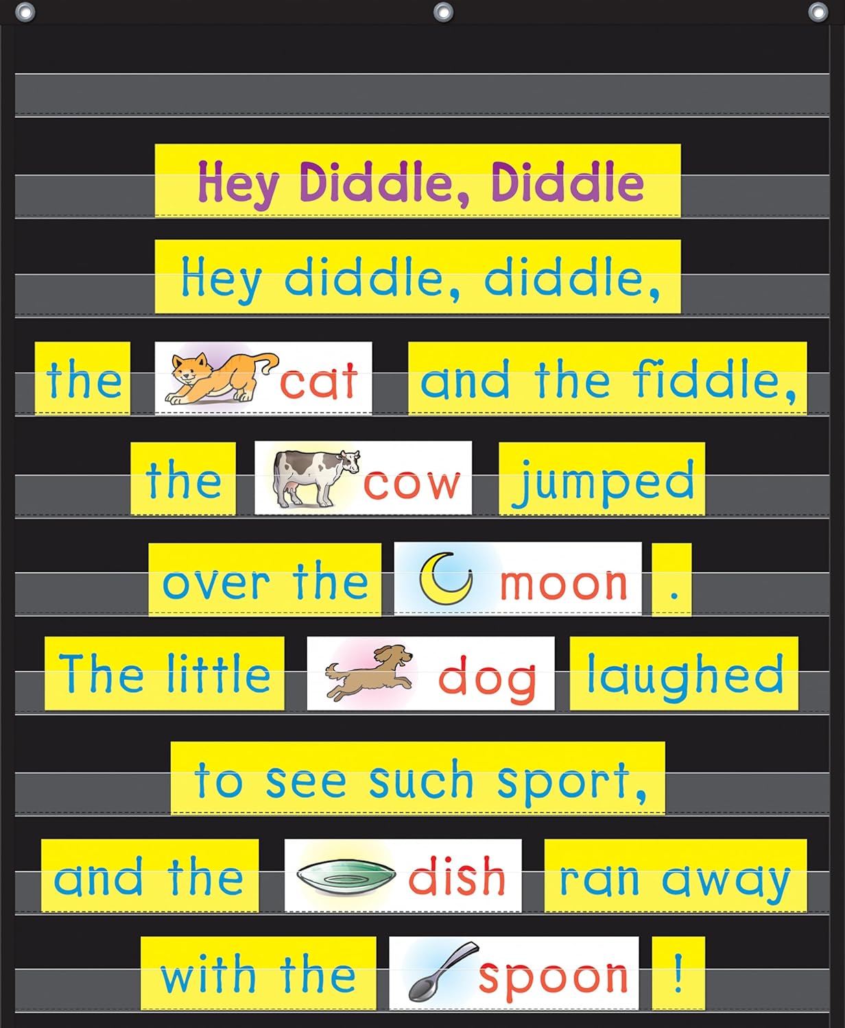 Teacher Created Resources Black 10 Pocket Chart (20744)