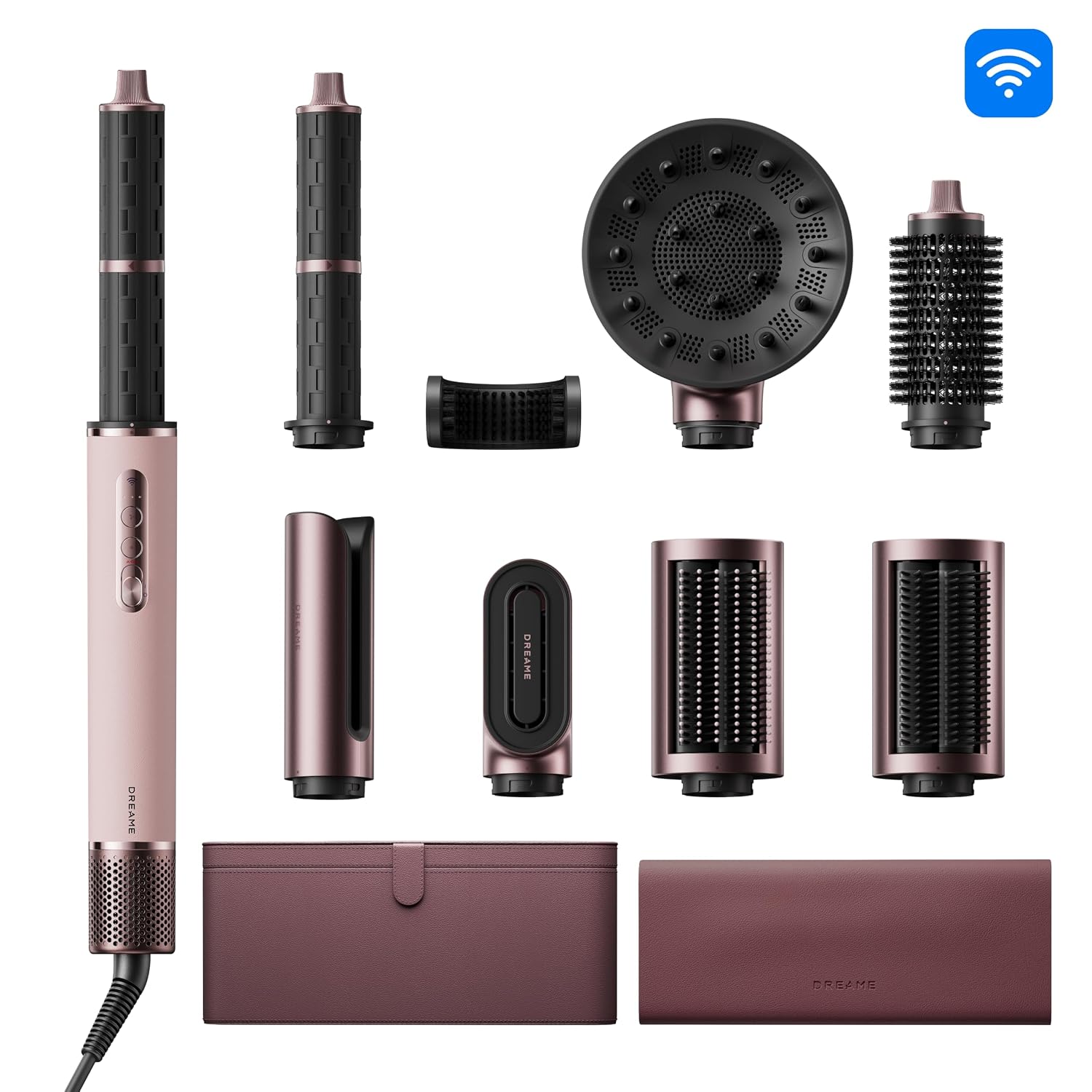 DREAME AirStyle Pro HI App-Connected Hair Dryer & Styler, 8-in-1 Hair Dryer & Styler Kit, Airflow Styling, AI Styling, 130,000RPM Brushless Motor, App Integration, Styling Guide, NTC, Cool Shot