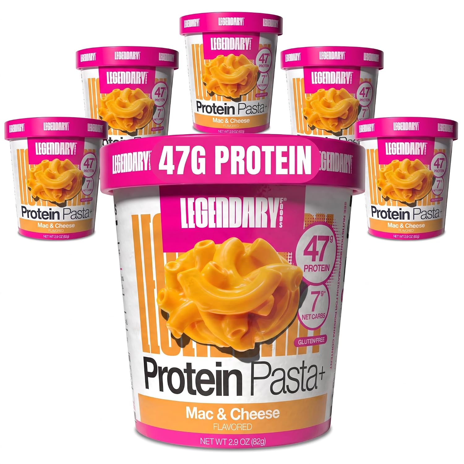 Legendary Foods 47g Protein Pasta Gluten Free Easy Mac and Cheese Cup