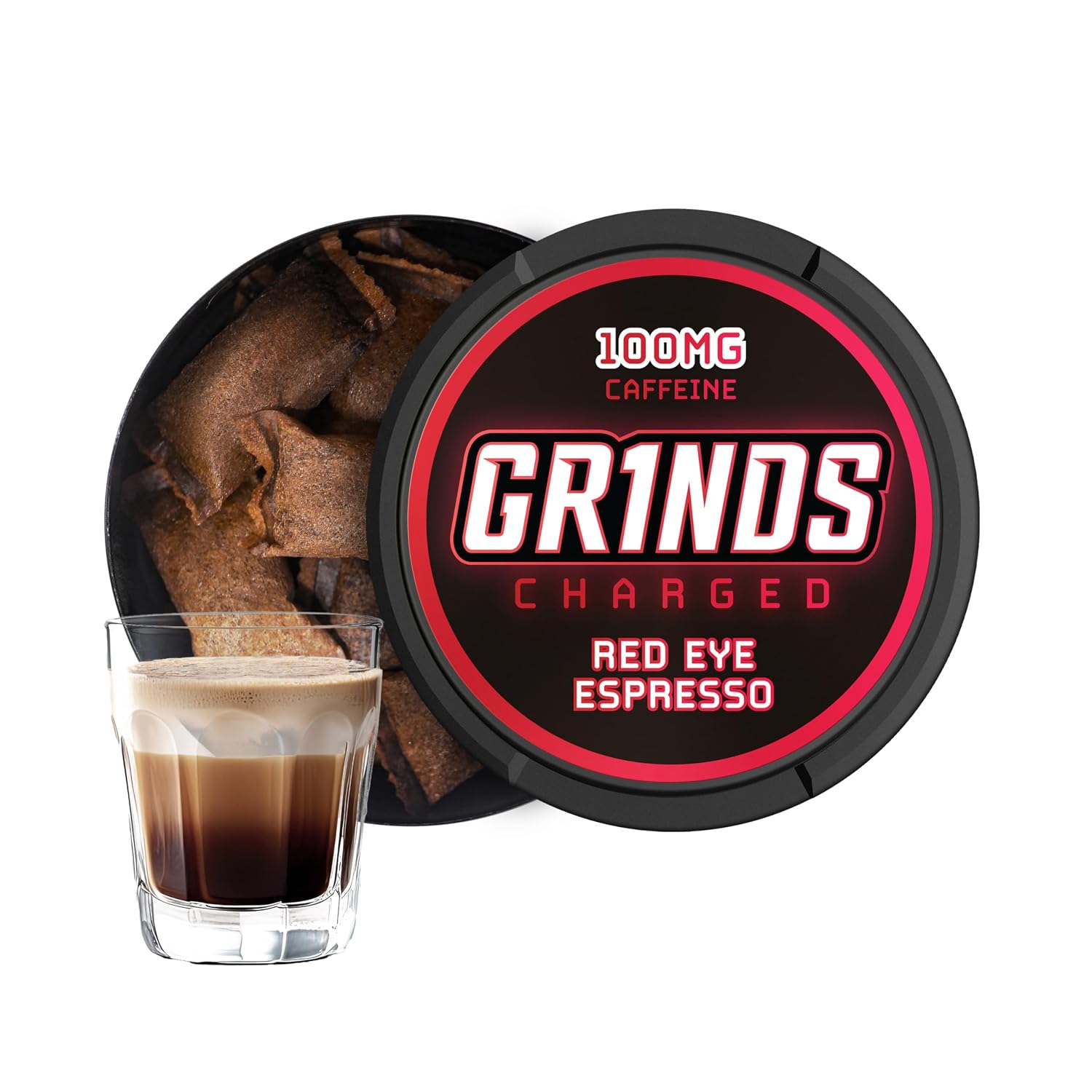 GRINDS Coffee Pouches | Red Eye Espresso Flavor | 3 Cans