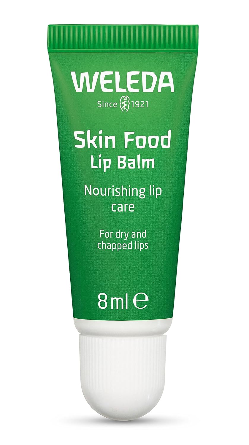 Weleda Skin Food Lip Butter, 0.27 Ounce, Plant Rich Moisturizing Lip Care with Sunflower Seed Oil, Chamomile and Calendula