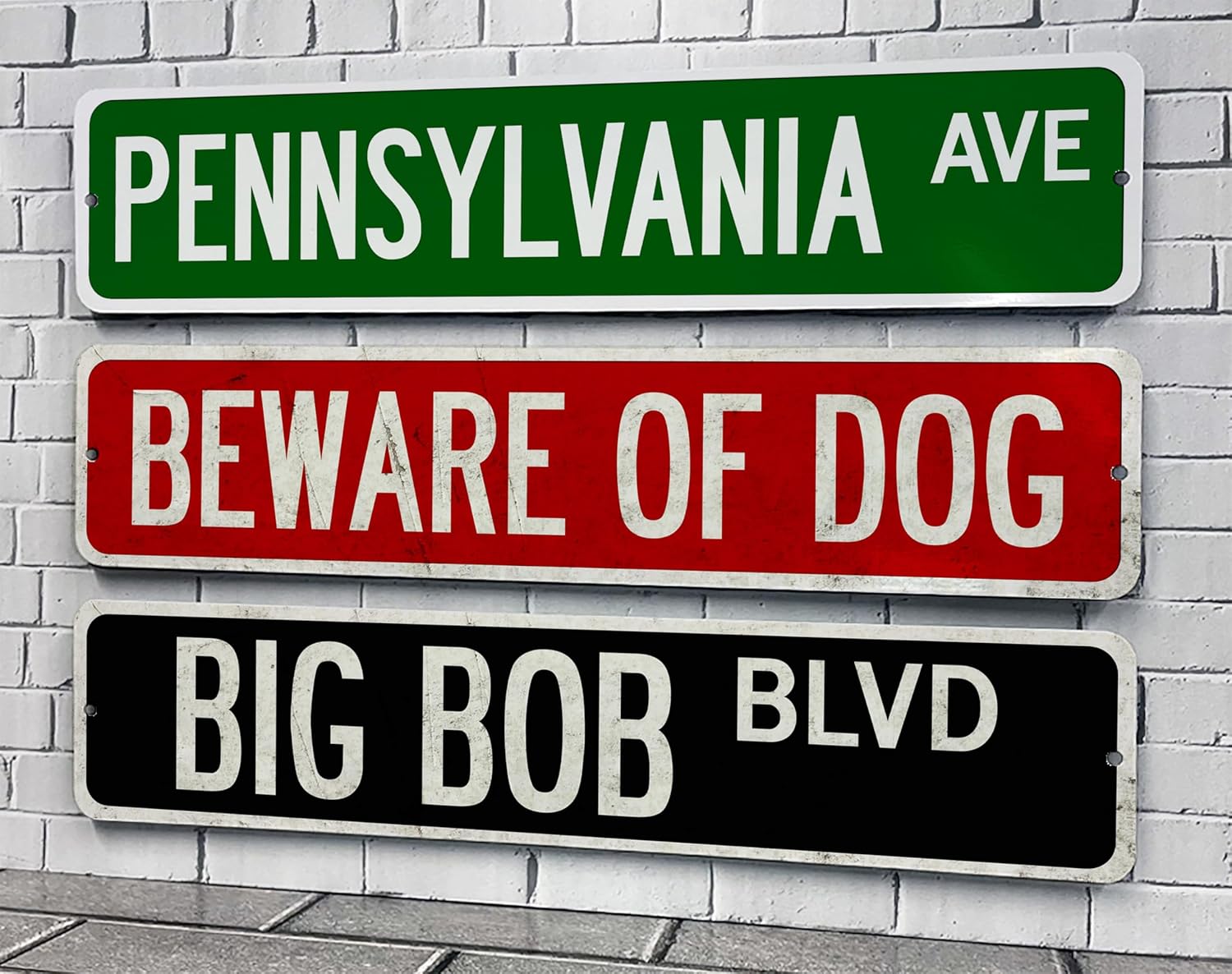 Customized Color Vintage, Distressed Finish, Decorative Street Sign 4 x 18