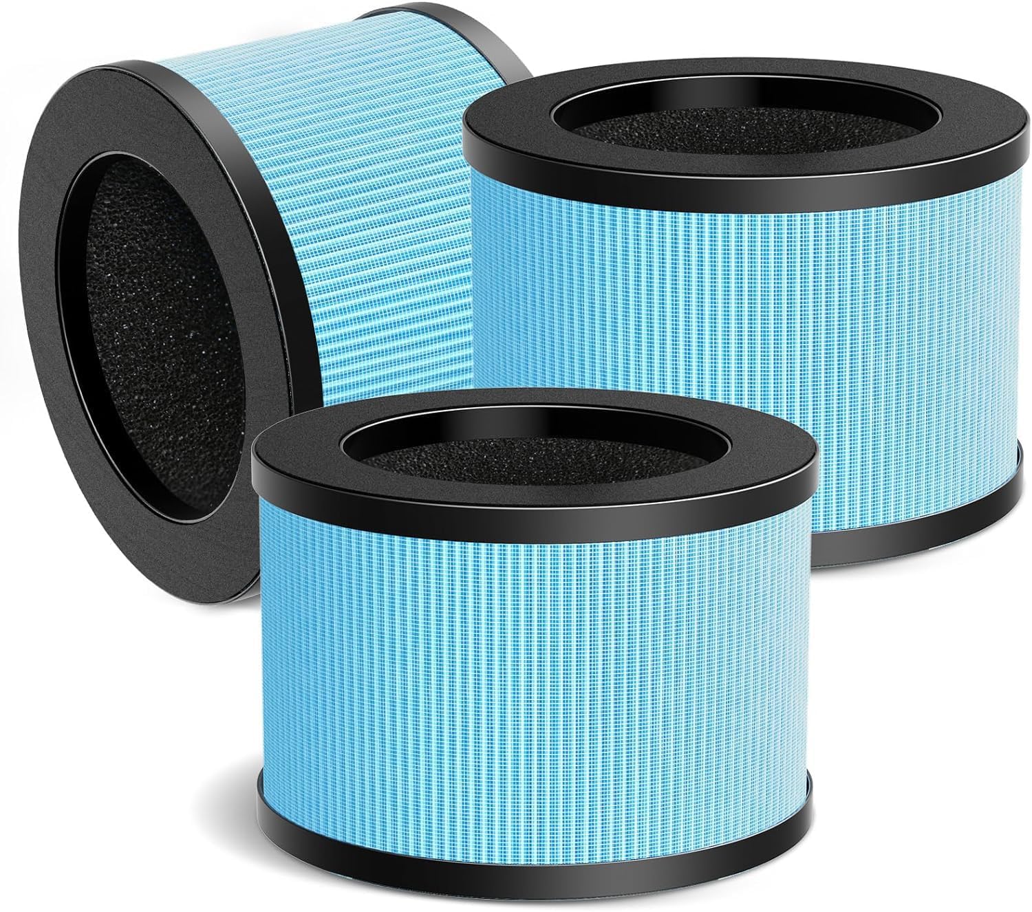 3 Pack MK01 TZ-K1 Air Filter Replacement Compatible with Aroeve MK01 MK06 Air Puri-fier, with ToLife TZ-K1, with Fre Aire KN6391, HAP601, MJ001H, DH-JH01 Air Puri-fier, 4-in-1 Premium Filter
