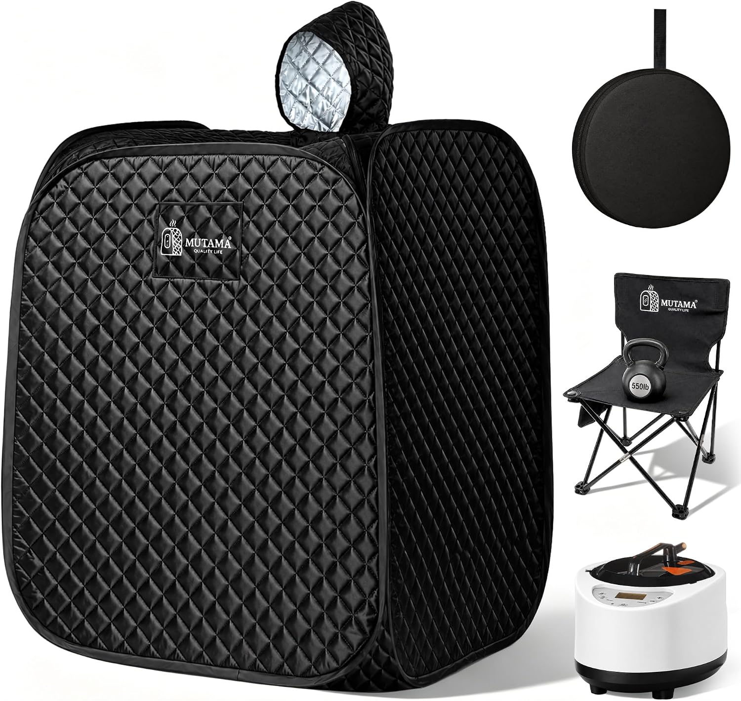 Personal Portable Steam Sauna for Home, 2L 1200W Pop up Sauna Box