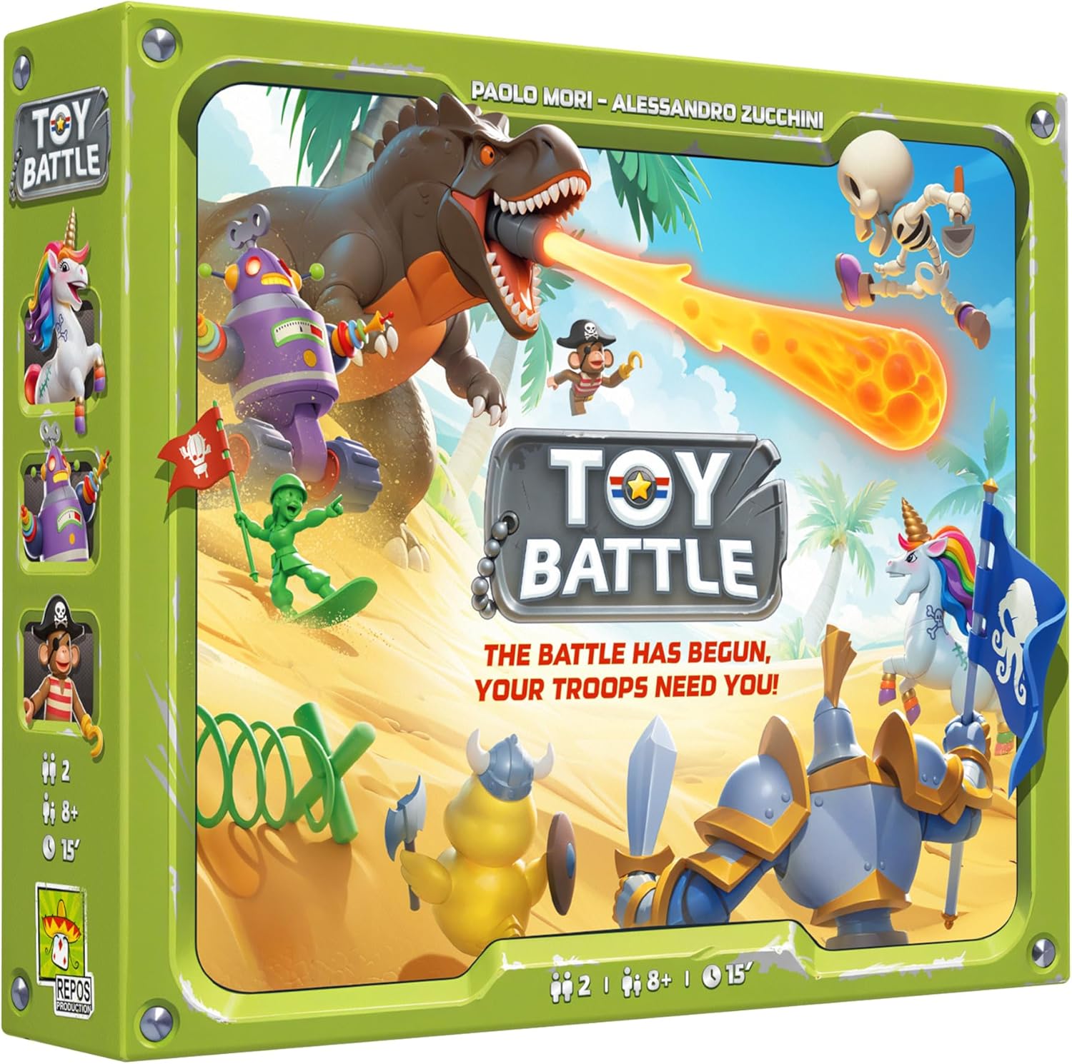 Repos Production | Toy Battle | Board Game | Ages 8+ | 2 Players | 30+ Minutes Playing Time