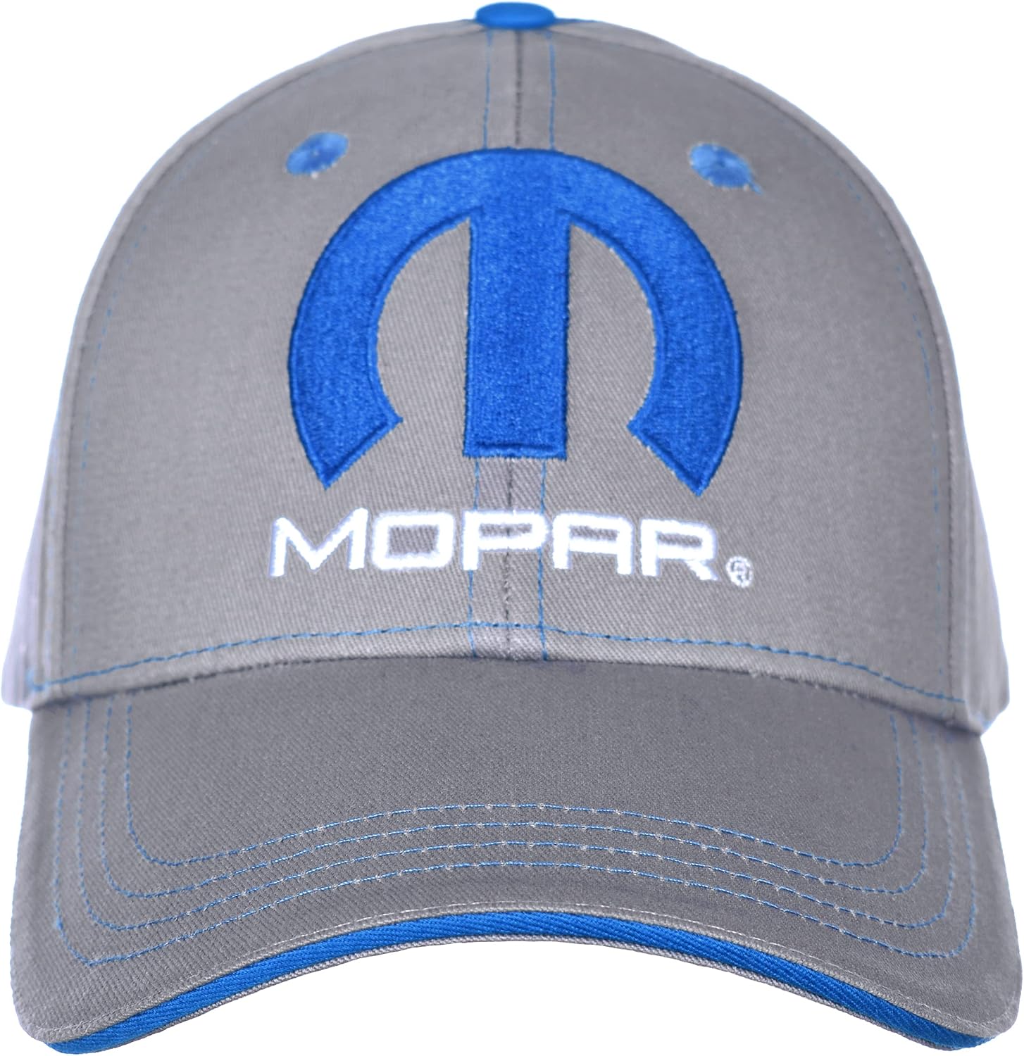 JH DESIGN GROUP Men's Mopar Logo Cap Adjustable Gray & Blue Hat