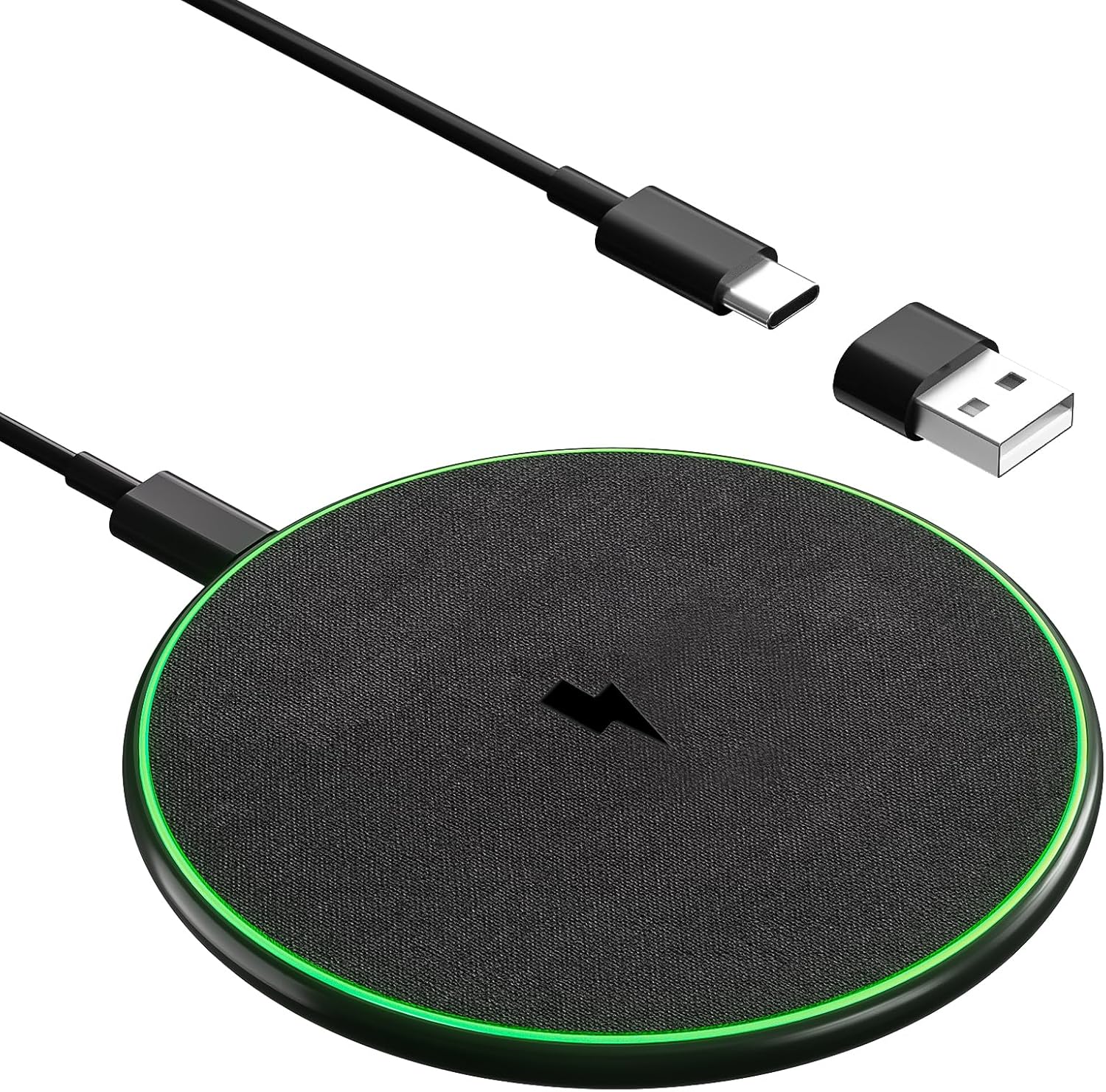 Wireless charger, 15W wireless iphone charger fast charge for iPhone 15/14/13/12/11/Pro Max/XR/X/8 Plus, phone charger wireless for HUAWEI P40, wireless charging pad for Samsung Galaxy S24/23/22/21/20