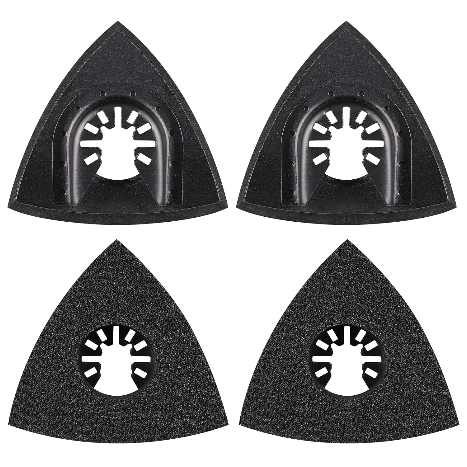 JIZZU 4pcs Delta Sanding Pads 80 mm Multi-Tool Accessories for Fixing Pad, Multi Tool Blade, Oscillating Tool Accessories for Worx Mikita Dewalt Power Tool, Worx Tool, Bosch Multi Tool