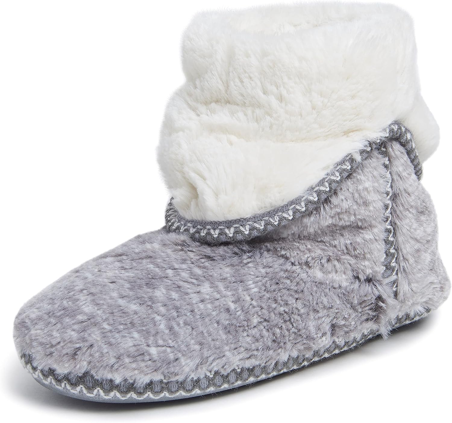 Dearfoams Women's Beth Furry Foldover Boot Slipper