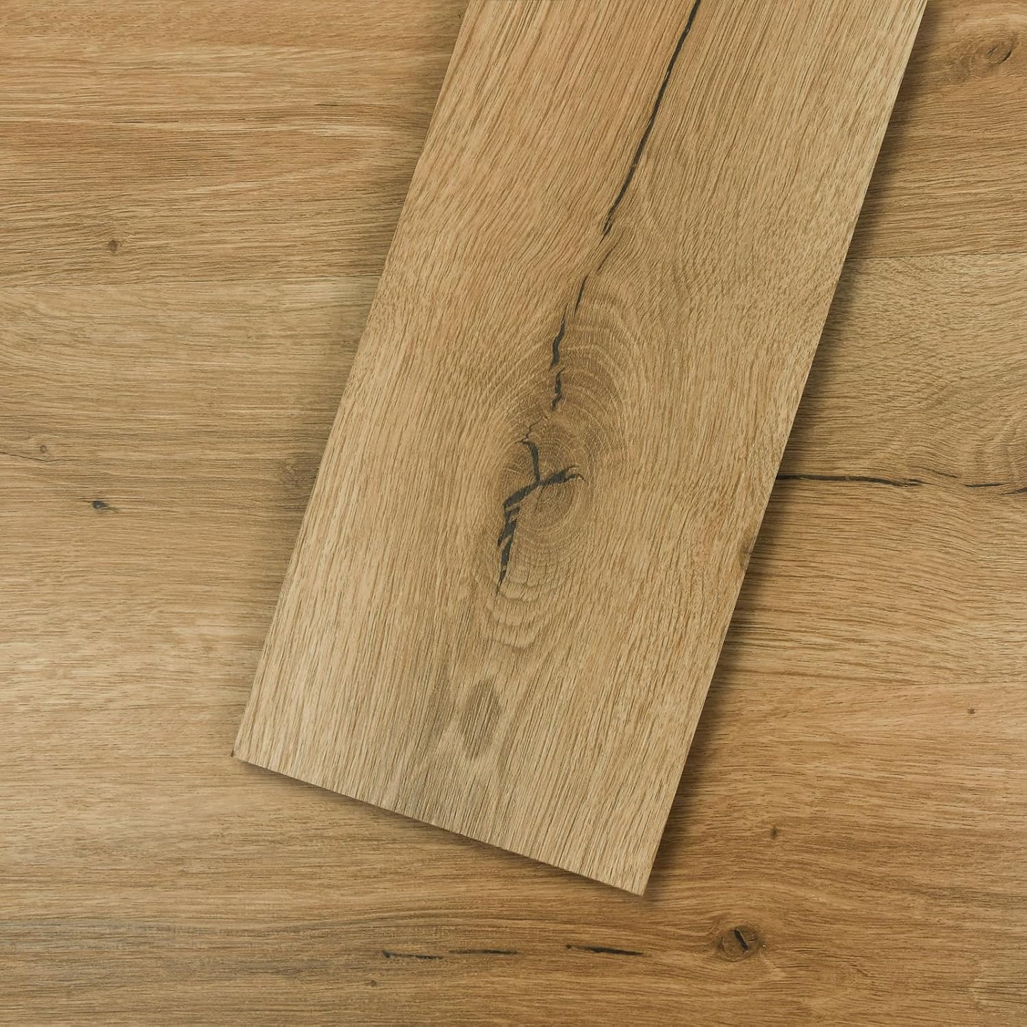 Mysflosy Peel & Stick Floor Tile, 36-Pack 54 Sq.Ft Waterproof Vinyl Flooring Self-Adhesive, Wood-Look Vinyl Planks for DIY Installation