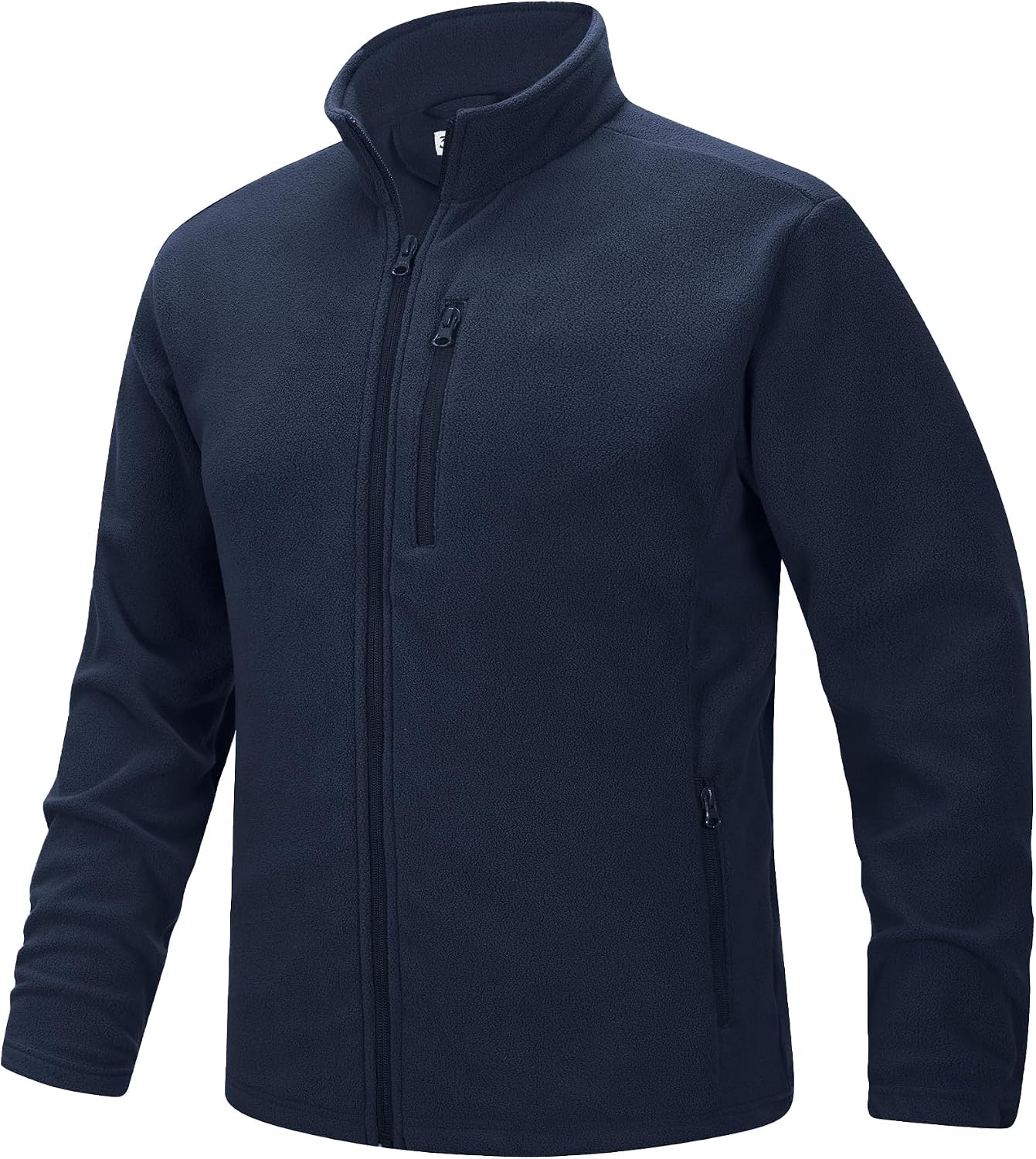 33,000ft Mens Fleece Jackets Lightweight Warm Full Zip Casual Coat Microfleece Sweater Outerwear Running Jacket for Outdoor Hiking Travelling