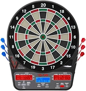 Viper 850 Electronic Dartboard, Ultra Bright Triple Score Display, 50 Games With 470 Scoring Variations, Regulation Size Target-Tested-Tough Segments Made From High Grade Nylon, Includes 6 Darts,Black