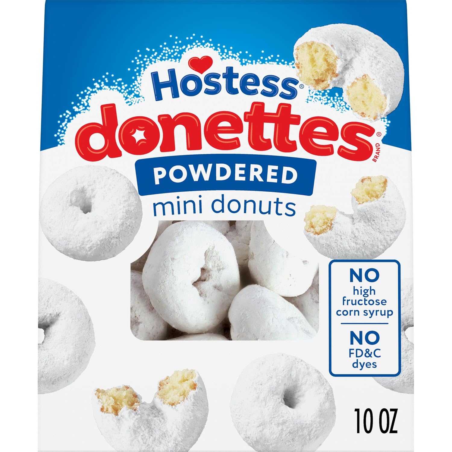 Hostess Donettes, Powdered Mini Donuts, 10 Oz. Bag