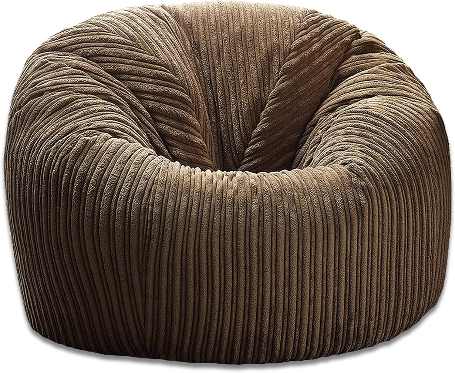 Beautiful Beanbags - XXL Jumbo Cord Mega Classic Beanbag Chair - Brown