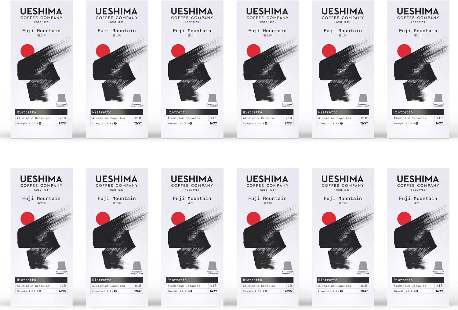 Ueshima Fuji Mountain Coffee Capsules - 12 Packs Of 10 Capsules (120 Cups)