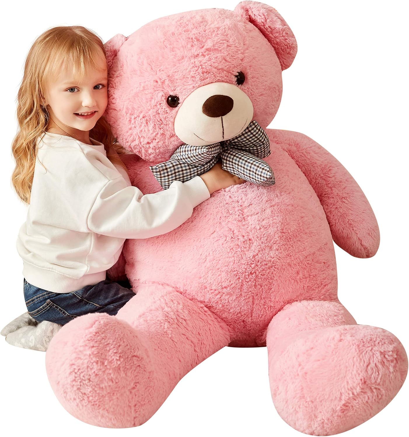 IKASA Giant Teddy Bear Soft Toys Stuffed Animals (120cm, pink)