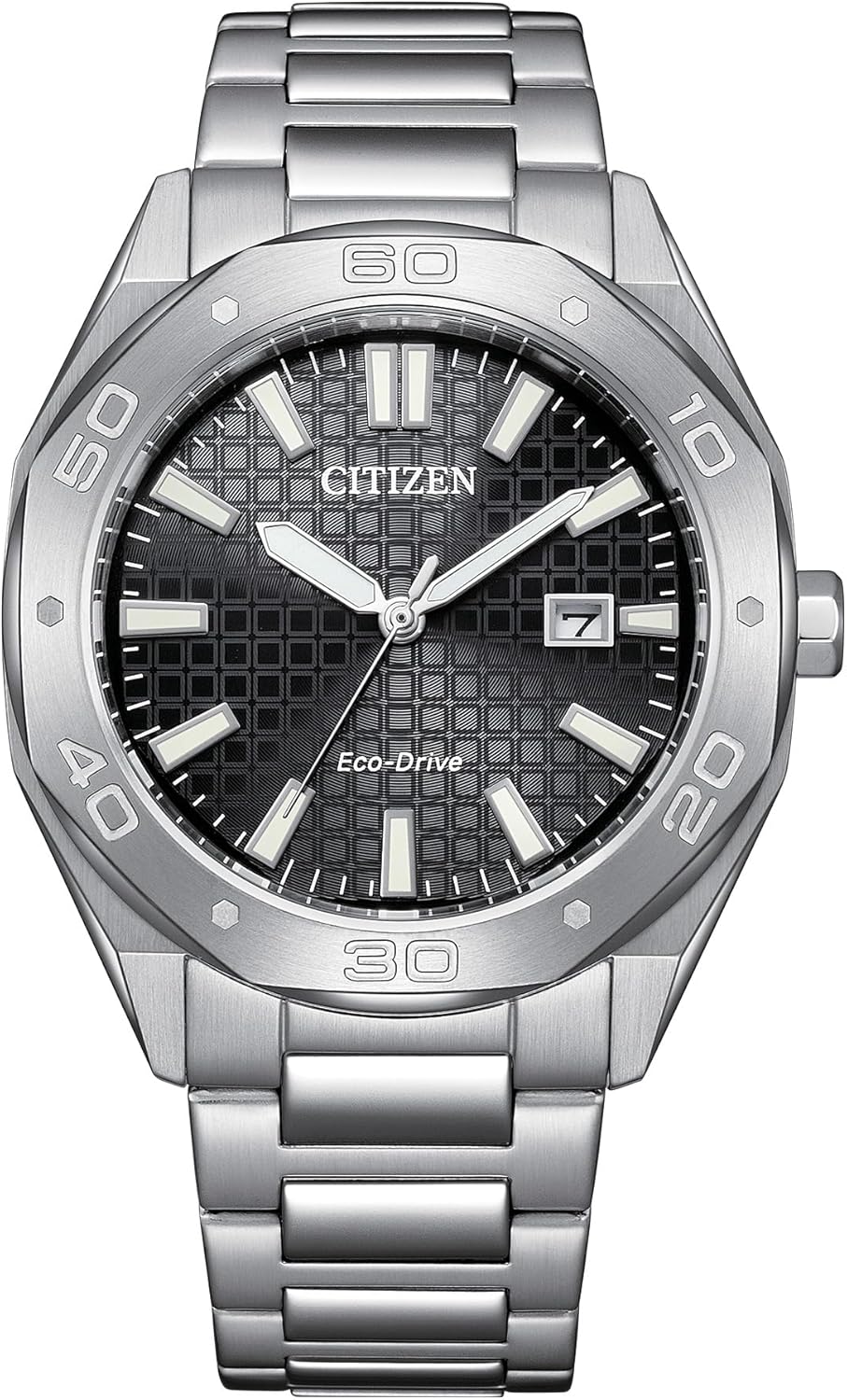 Citizen Men's Eco-Drive Sport Casual Odyn Watch, Stainless Steel Watch, 3 Hand, Date