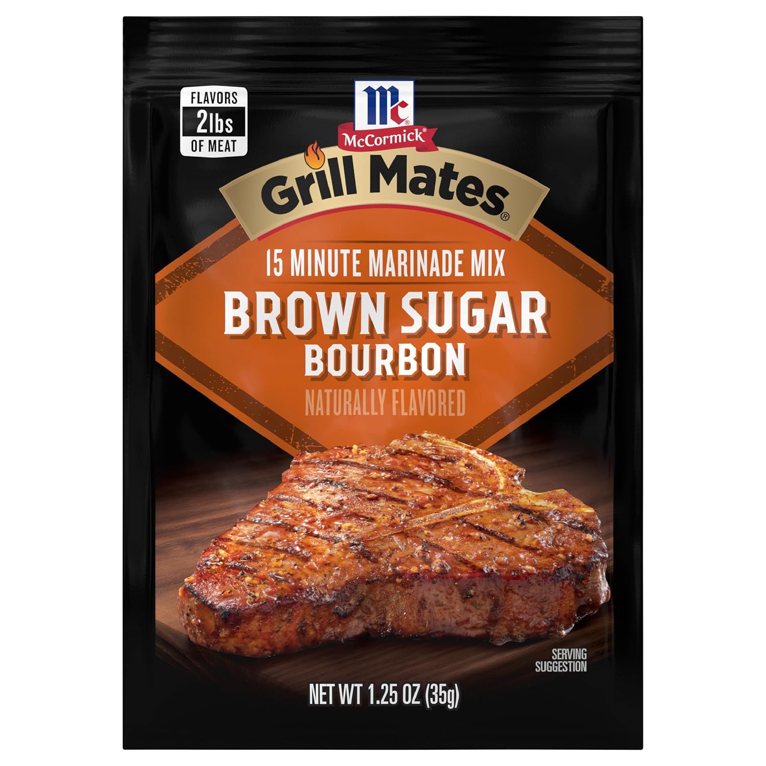 McCormick Grill Mates Brown Sugar Bourbon Marinade Mix, 1.25 Oz