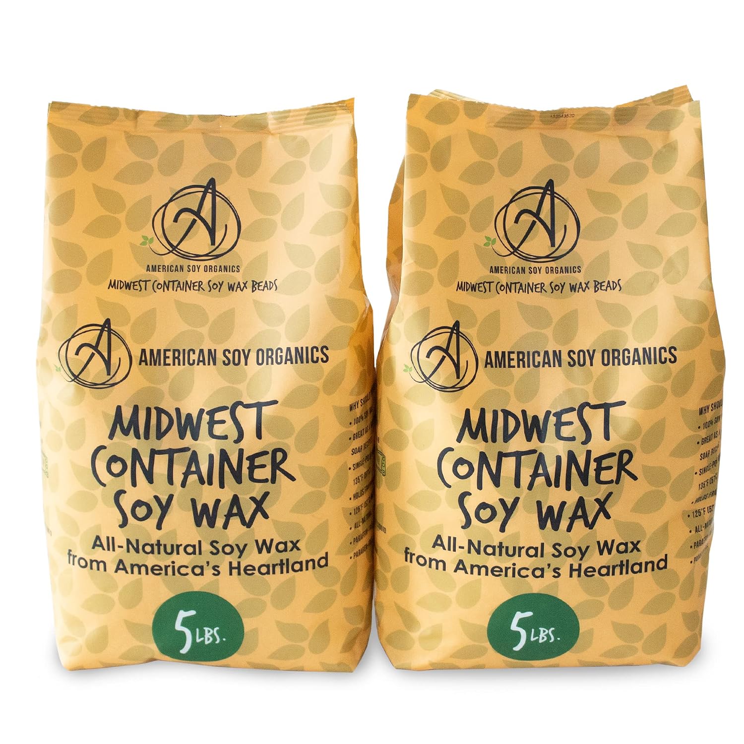 American Soy Organics 100% Midwest Soy Wax Beads, Candle Wax, 10 lbs