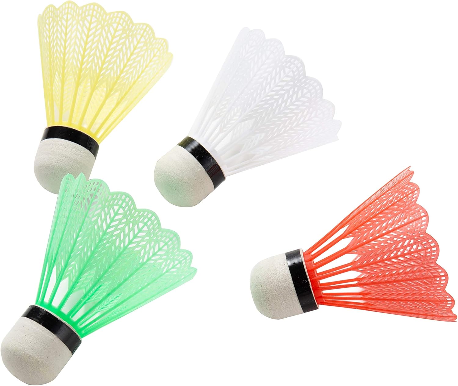 Komonee 12 x Badminton Shuttlecocks Mixed Colour In Tube for Outdoor and Indoor Sport Exercise