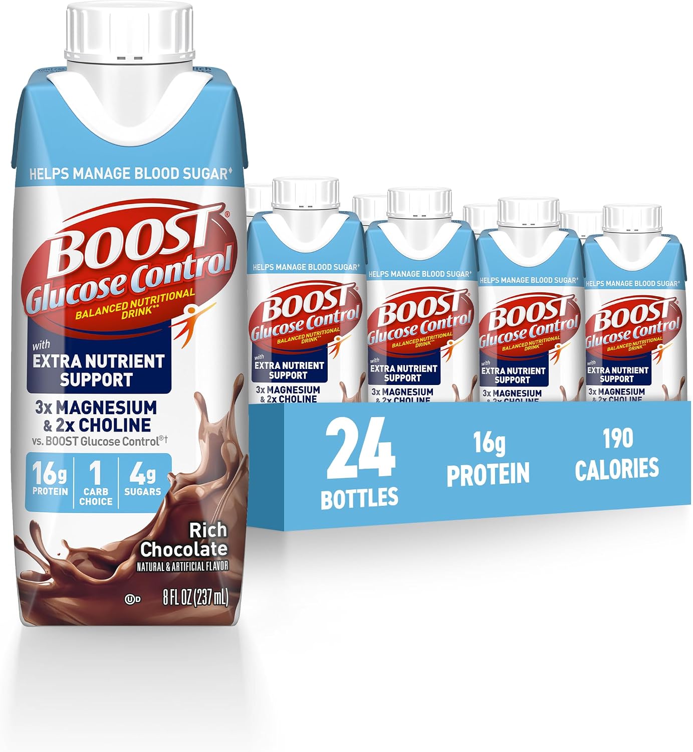 BOOST Glucose Control Ready to Drink Nutritional Drink, Chocolate, 8 FL OZ