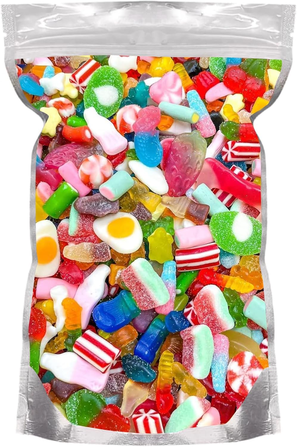 GRO VITS - Pick & Mix Sweets - 500g Pouch Quality Jelly Sweets Classic Retro Candy Selection Assortment Pick and Mix Gummy Gift Bag for Gifting Children & Adults