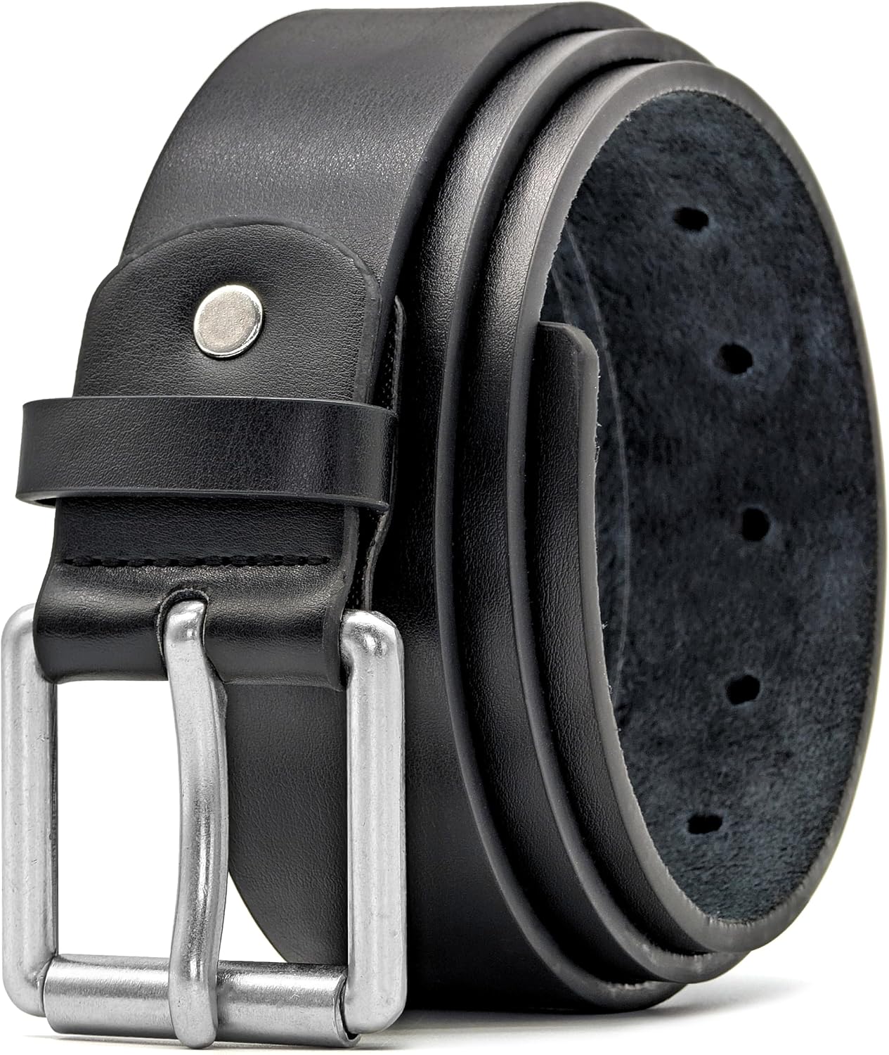 Ossi Mens 38mm Smart Casual Jeans Black Belt Size 28" - 60" (Small - 5XL)