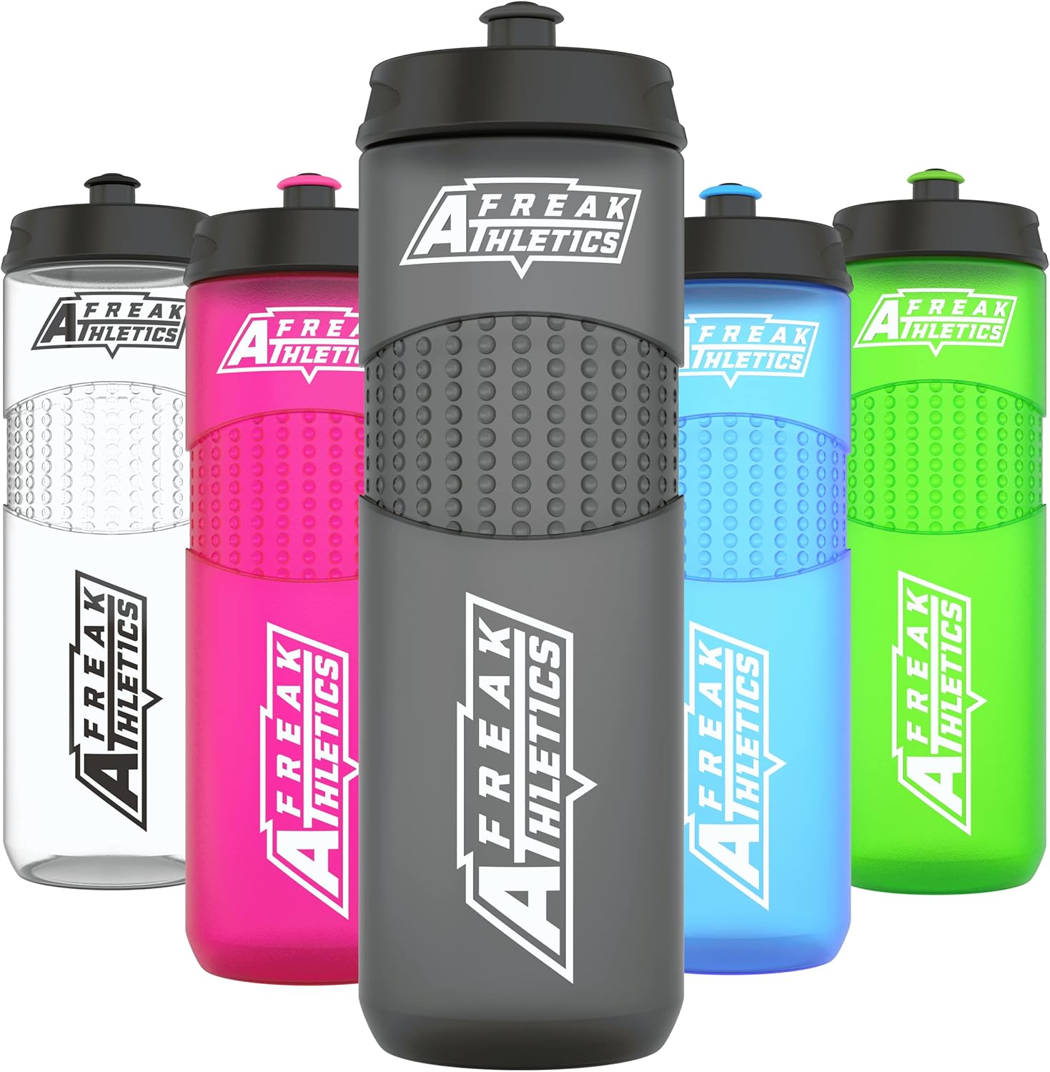 Freak Athletics Water Bottle - Premium BPA Free Sports Bottle 750ml (Black Transparent)