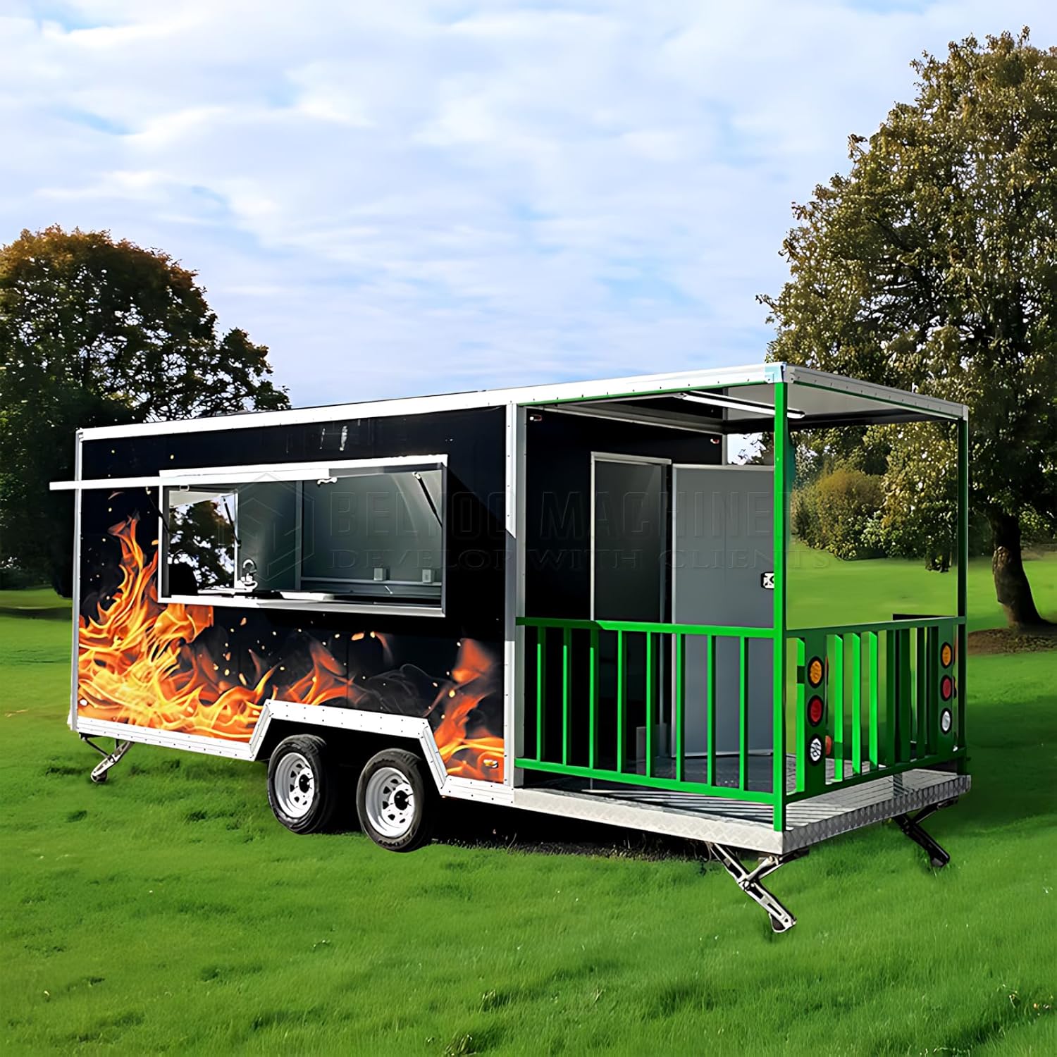 Kitchen Cart, Custom Coffee Trailer for Sale, Concession Snack Cart