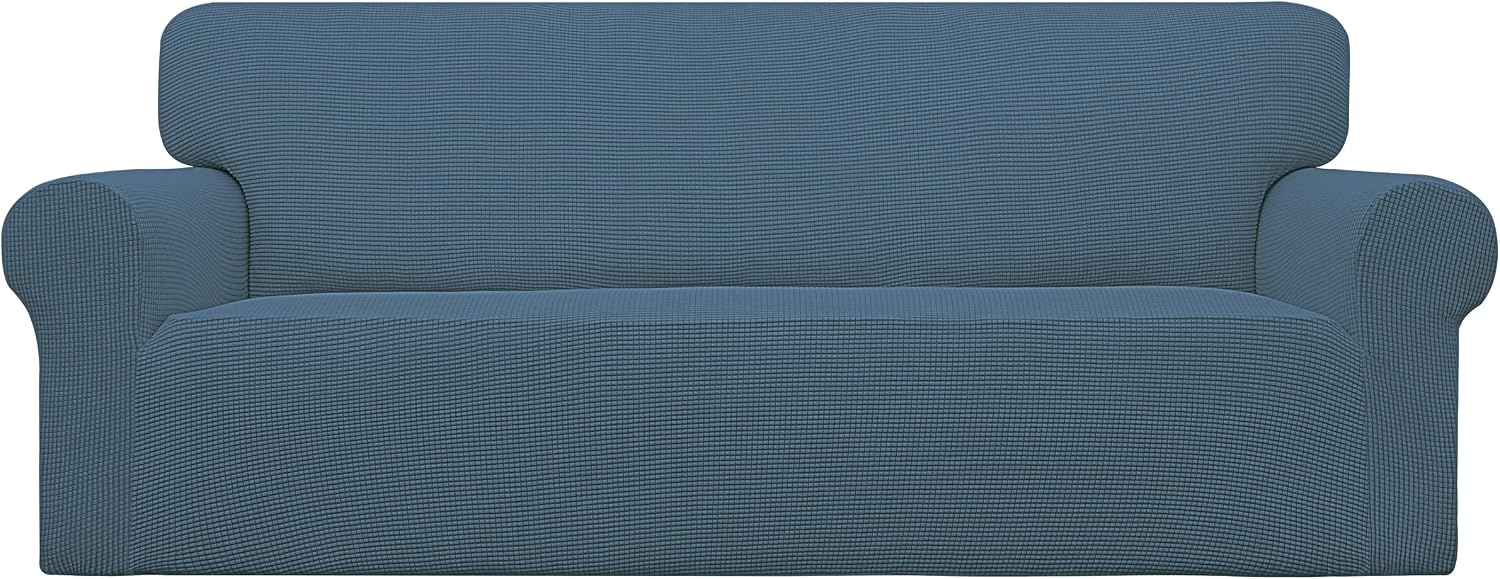 Easy-Going Stretch Couch Covers for Sofa Washable Large Bluestone