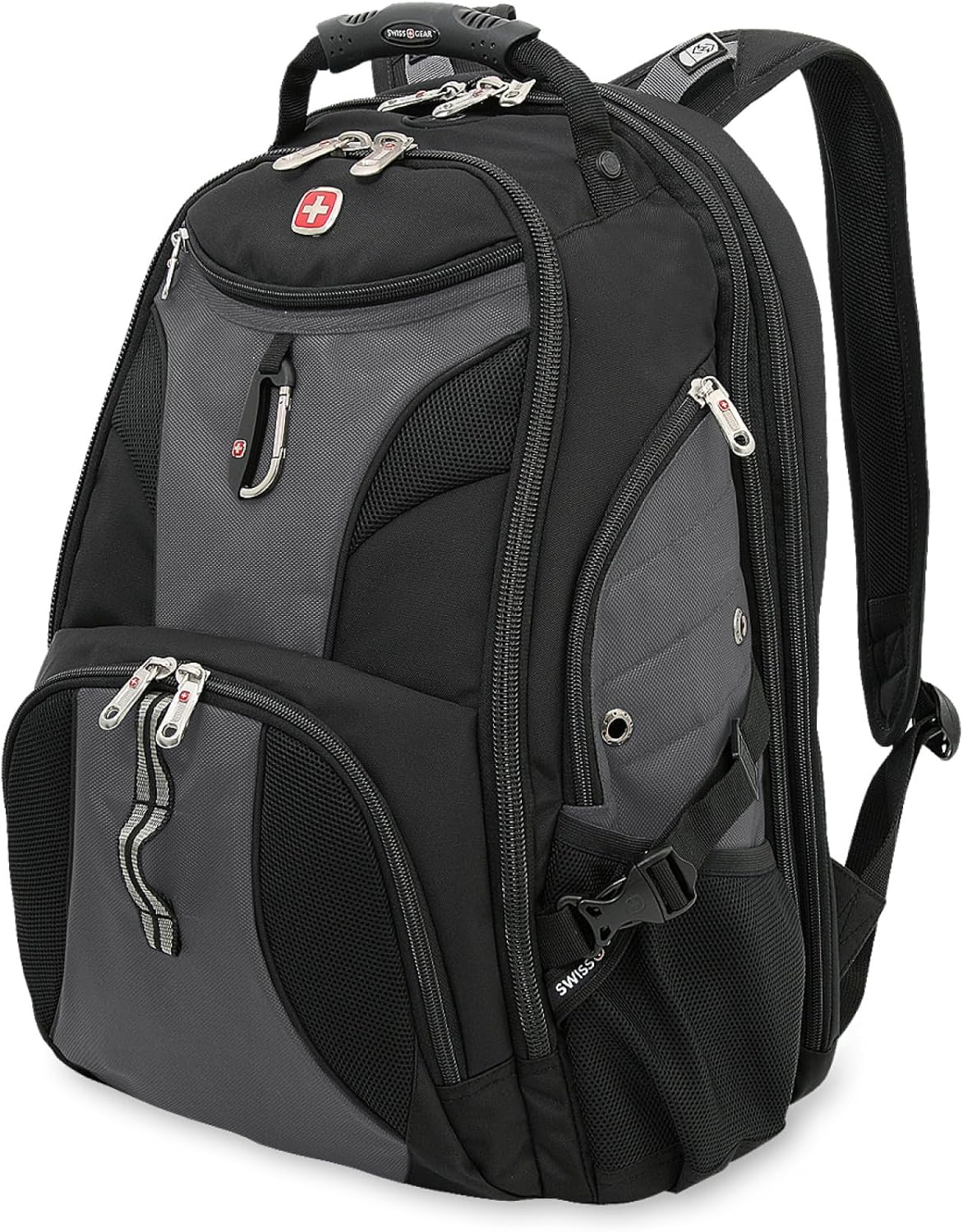 SWISSGEAR 1900 ScanSmart Laptop Backpack, Fits Most 17-Inch Laptops, TSA-Friendly Lay-Flat Design, RFID Protection, and Tablet Pocket, Black, 31L, 18.5-Inch