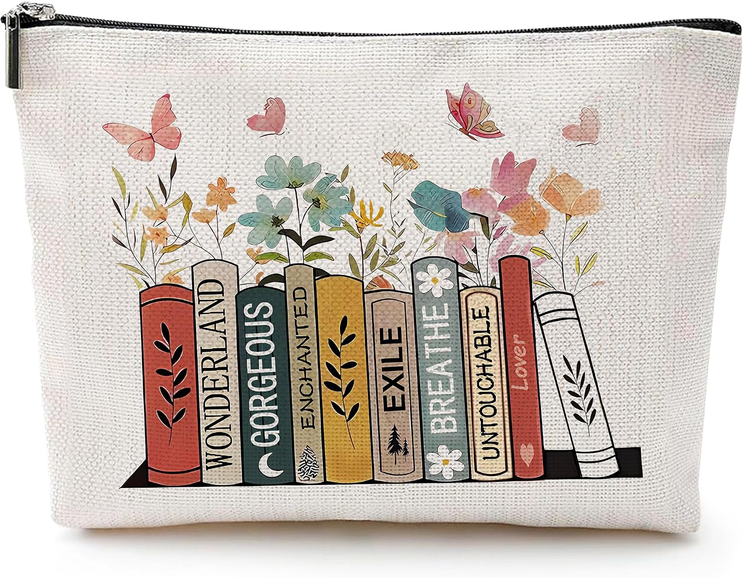 Multifunctional Small Storage Bag, Can Be Used in Cosmetic Bag, Makeup Bag, Pencil Case, Storage with Exquisite Patterns (Pattern: Book)