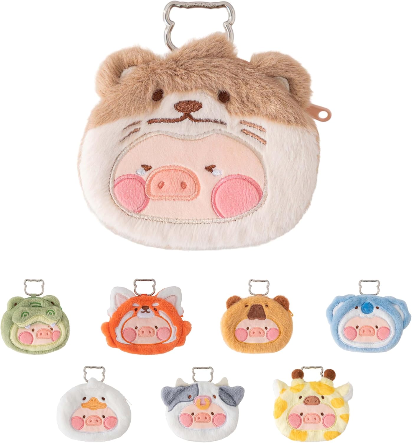 TOYZERO+ LuLu the Piggy Blind Box - Plush Pouch Keychain Blind Boxes Coin Purse Cute Bag Pendant Mystery Box Collectible Toys Holiday Birthday Gifts, Single Box