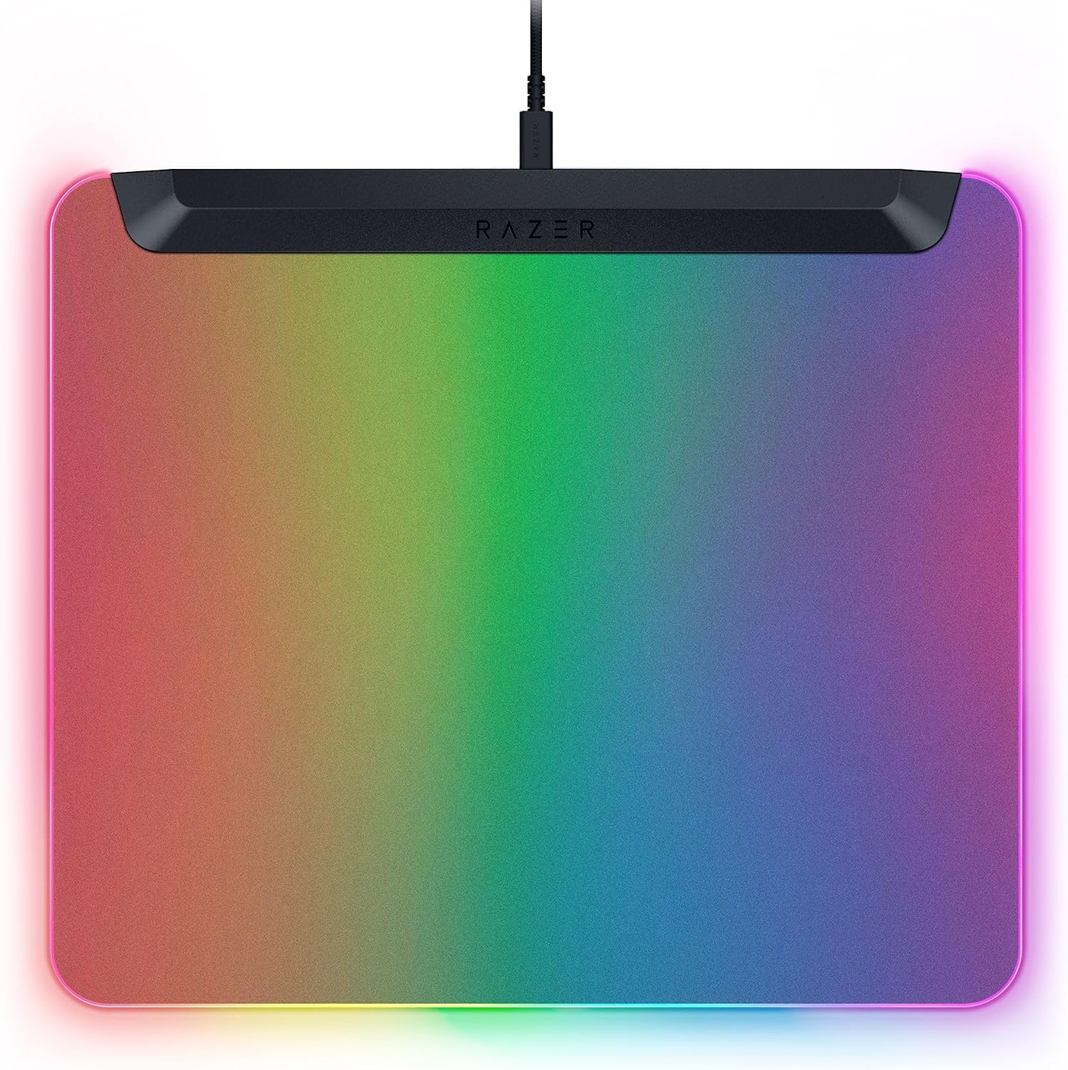 Razer Firefly V2 Pro - RGB backlit gaming mouse mat - Integrated USB Port (15 Zone LED Lighting, Micro-etched Textured Surface for Optimal Tracking, Detachable USB-C Cable) Black