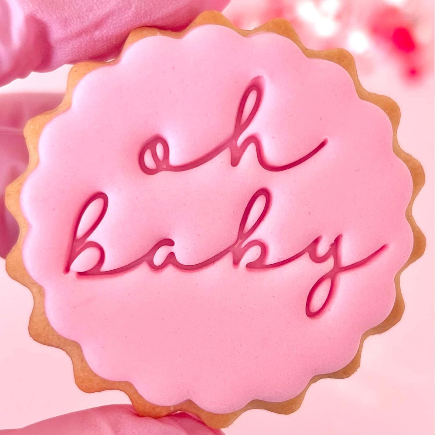 Baby Shower Fondant Stamp Embosser Biscuits Cookies fits m&s Biscuits Baby Girl ot boy Party Decoration Reusable Marks and Spencers Free Matching Cutter