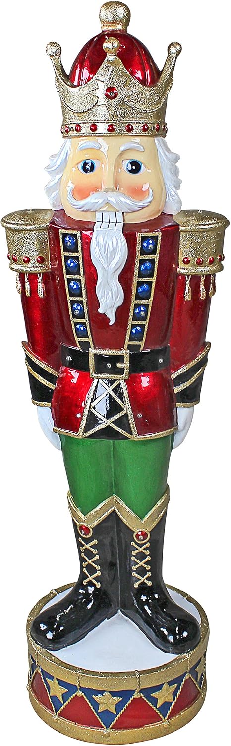 Design Toscano Illuminated Bavarian-Style Holiday Nutcracker Statue