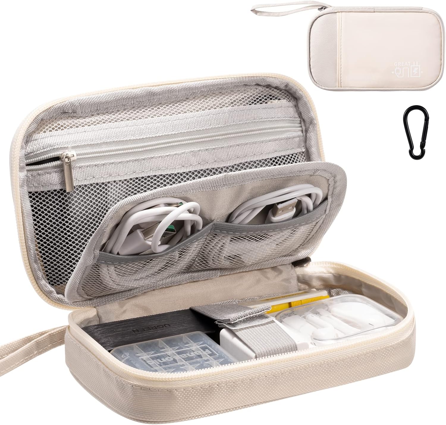 OrgaWise Cable Organiser Travel Cable Case Electronic Accessories Organiser Bag Universal Bag Accessories Mobile Phone Charging Cable Power Bank USB Sticks